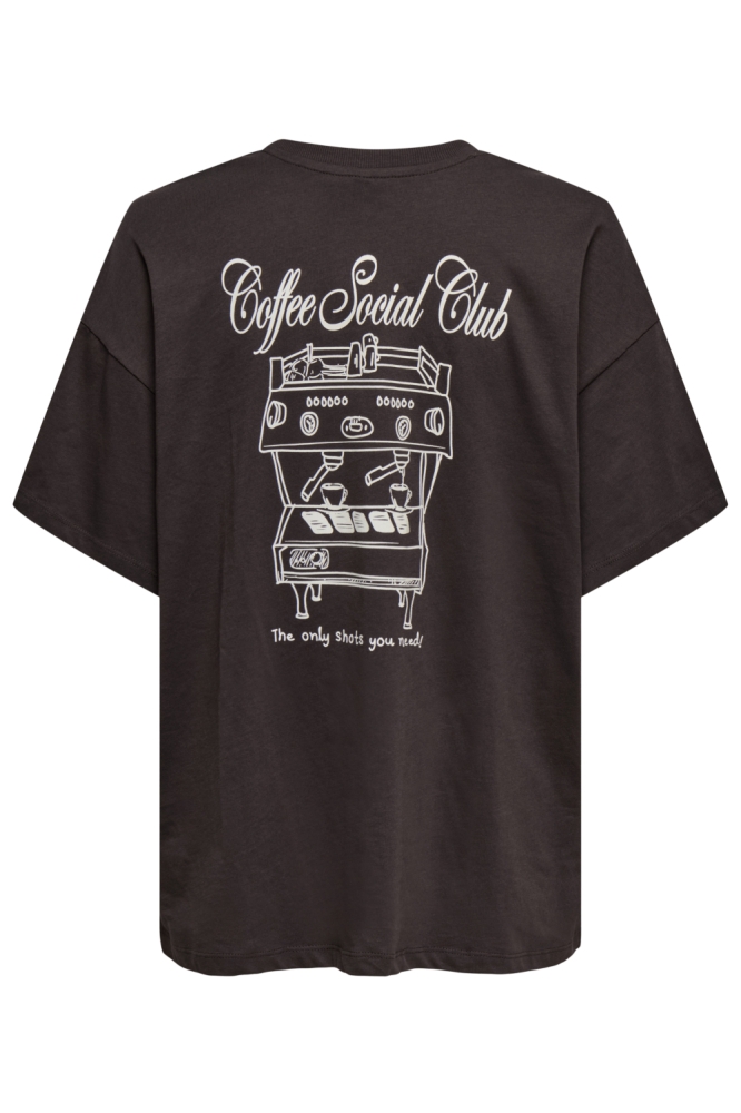 ONLVIVVI LIFE S/S LOVELY TOP JRS 15346761 SEAL BROWN/COFFEE